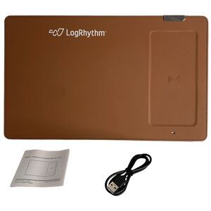 Wireless Charger 2in1 Mouse Pad QI Wireless Charging Faux Leather iPhone Android